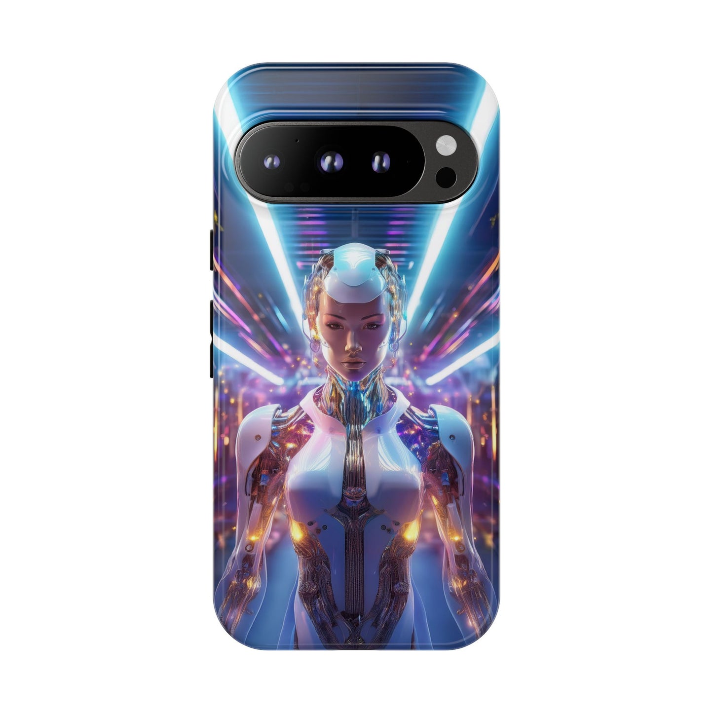 Futuristic Human Android Hybrid Cell Phone Case 007