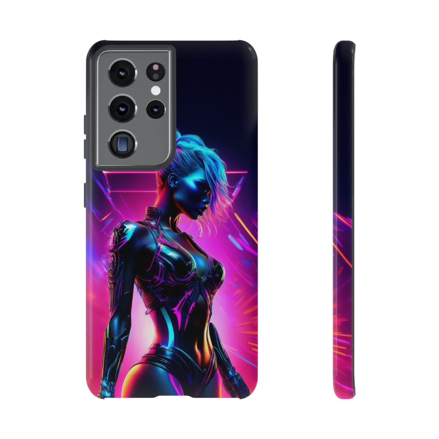 Futuristic Cyberpunk Female Cell Phone Case 017