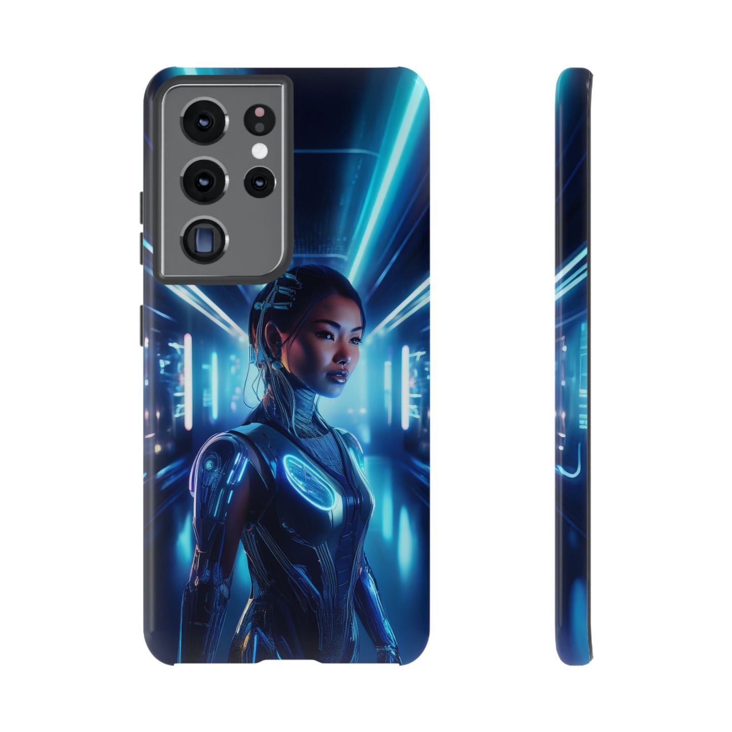 Futuristic Human Android Hybrid Cell Phone Case 004