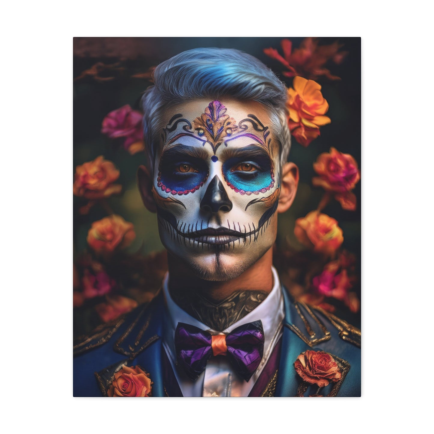 Dia de los Muertos Canvas Art | Day of the Dead - Stretched Matte Wall Decor 001