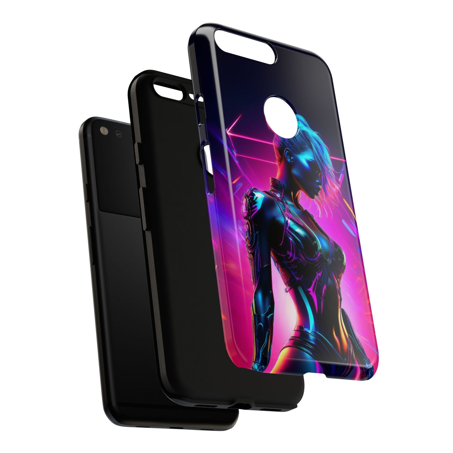 Futuristic Cyberpunk Female Cell Phone Case 017