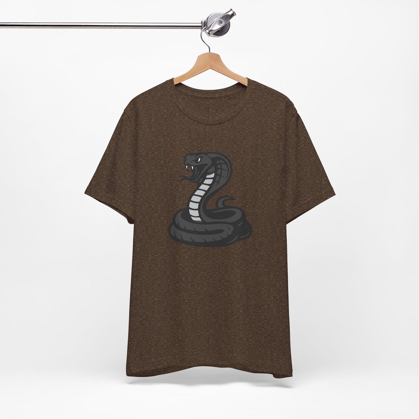Cobra Snake Graphic Tee Dark Theme – Venomous Vector Design for Bold Streetwear Style