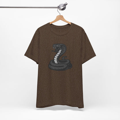 Cobra Snake Graphic Tee Dark Theme – Venomous Vector Design for Bold Streetwear Style