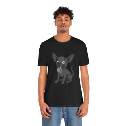 Crazy Chihuahua Graphic Tee Dark Theme – Funny Hyper Dog Vector Design for Bold Personalities