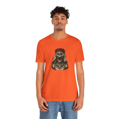 Screaming Skeleton Bride Halloween Shirt – Gothic Undead Bride Graphic Tee for Spooky Season Horror Fans