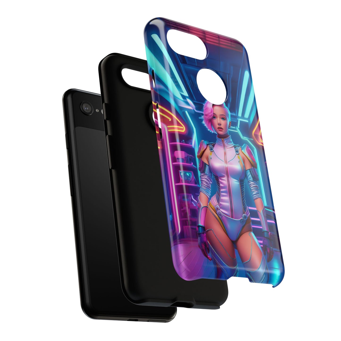 Futuristic Cyberpunk Female Cell Phone Case 002