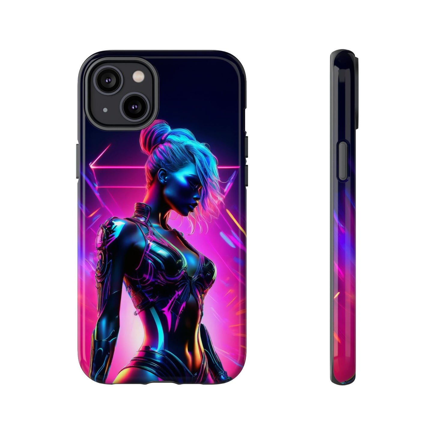 Futuristic Cyberpunk Female Cell Phone Case 017