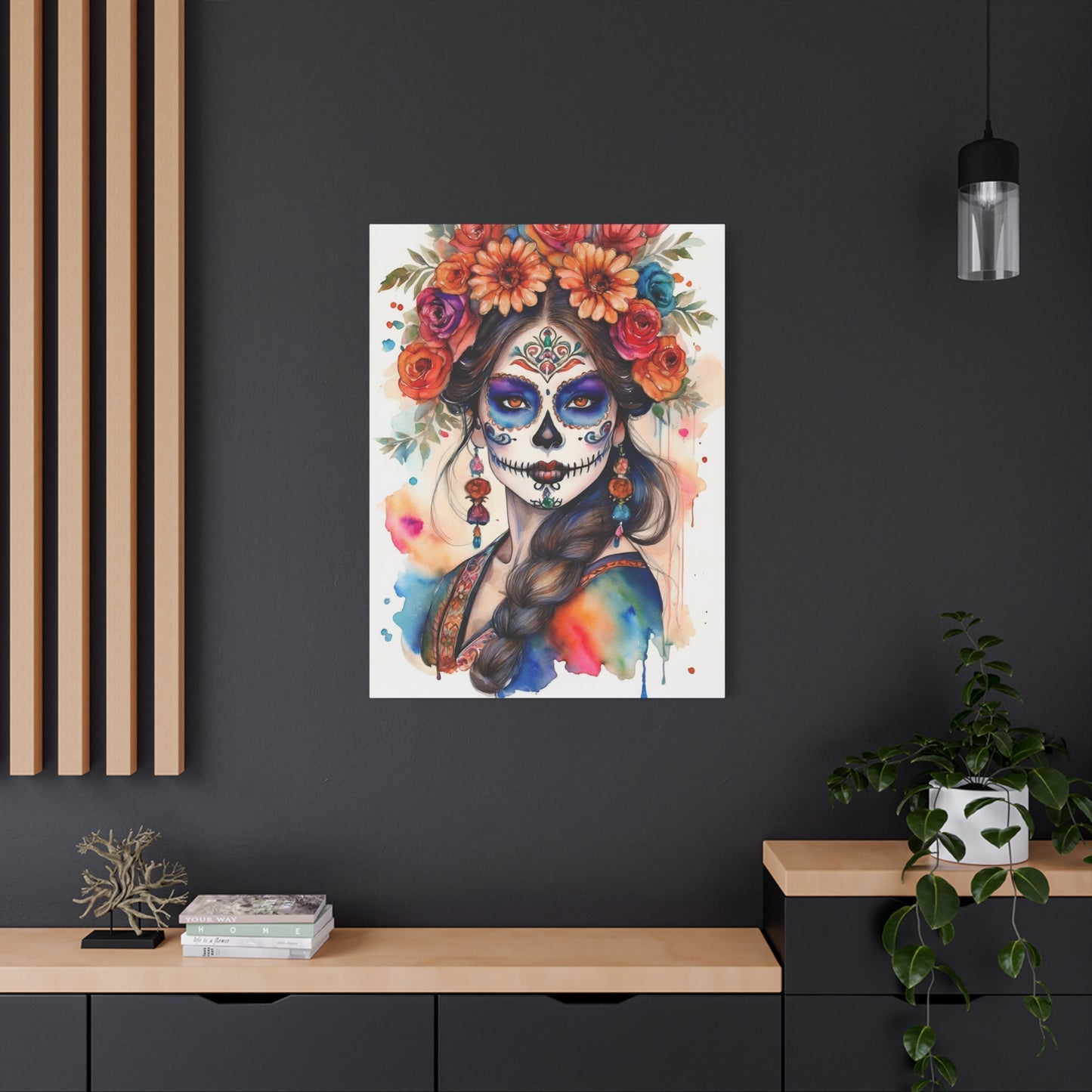 Dia de los Muertos Canvas Art | Day of the Dead - Stretched Matte Wall Decor 012