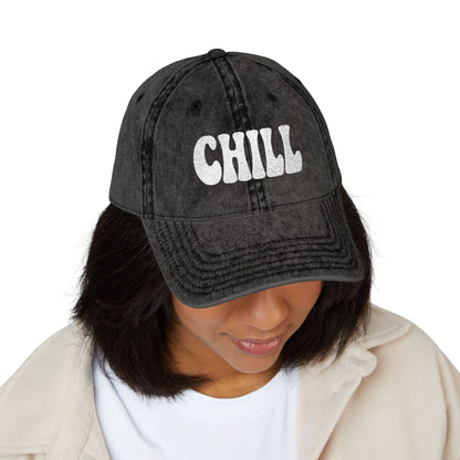 Chill Vintage Hat – Embroidered Relaxed Script Hat for Easygoing Vibes and Everyday Cool