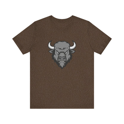 Buffalo Head Graphic Tee Dark Theme – Powerful Vector Bison Design for Bold Style
