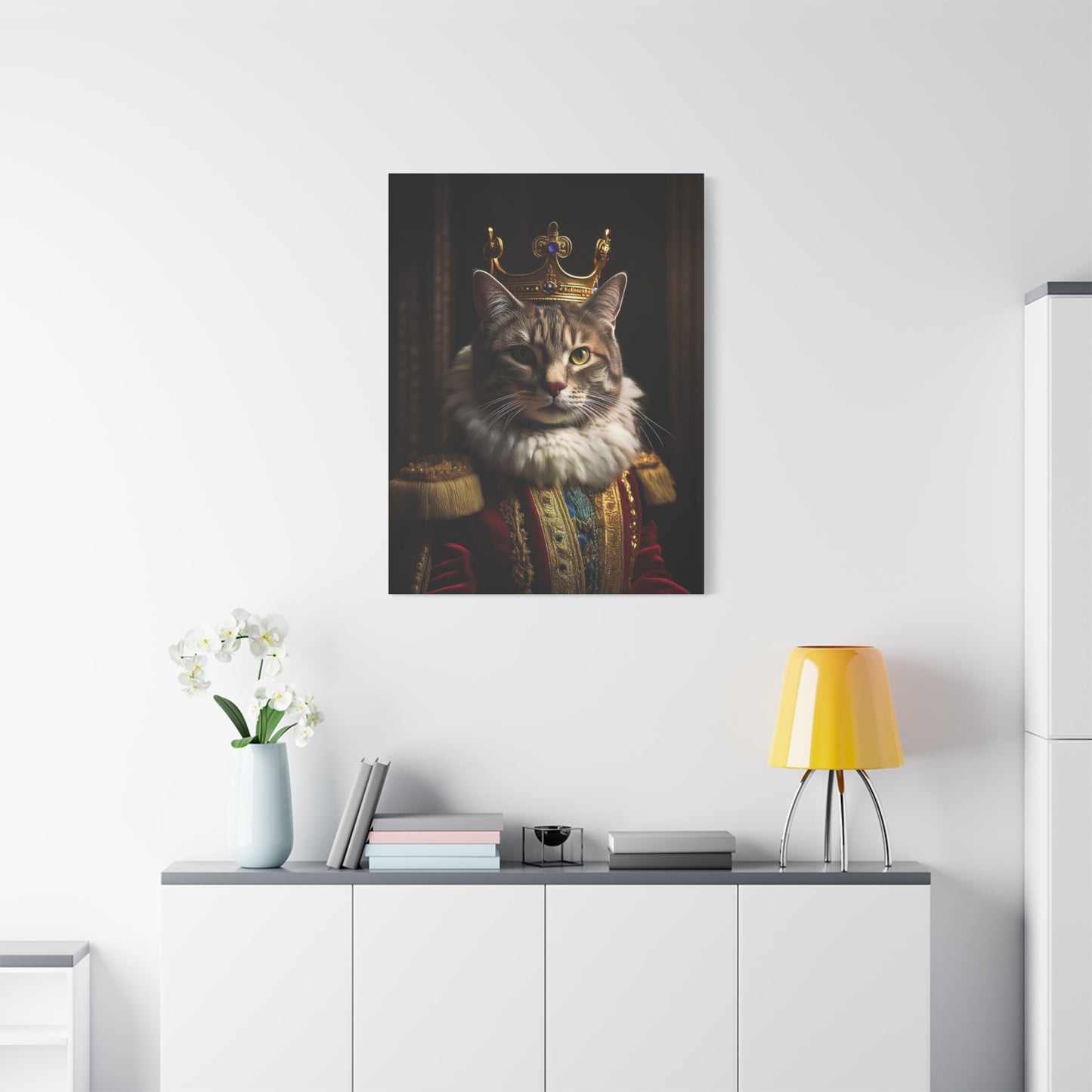 His Royal Meowjesty Canvas Art | Stretched Matte Wall Decor 001