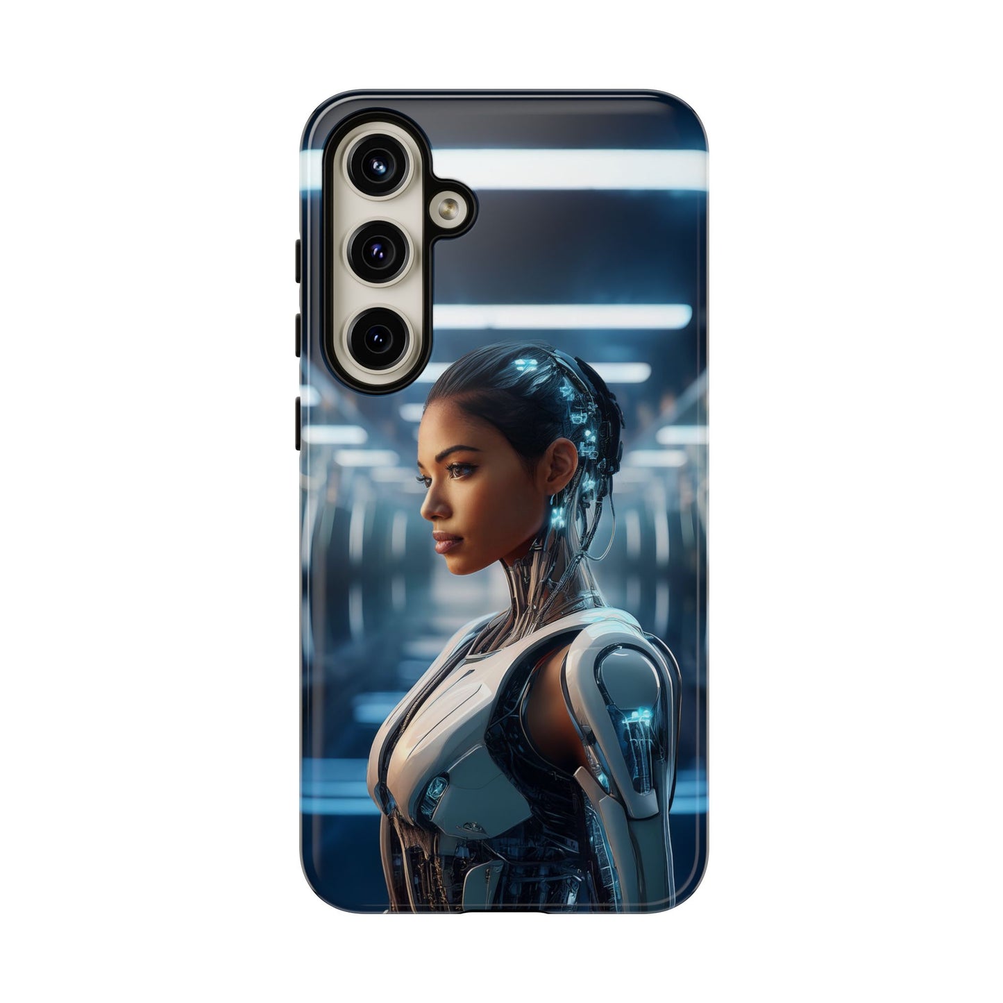 Futuristic Human Android Hybrid Cell Phone Case 002