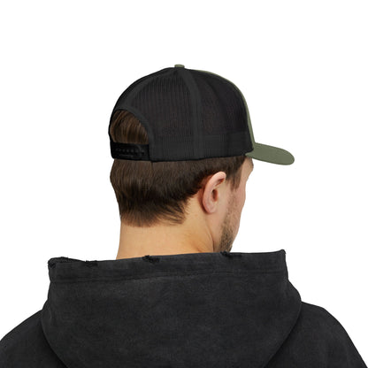 The Boss Trucker Hat – Embroidered Statement Hat for Power Moves Only. Black Letters
