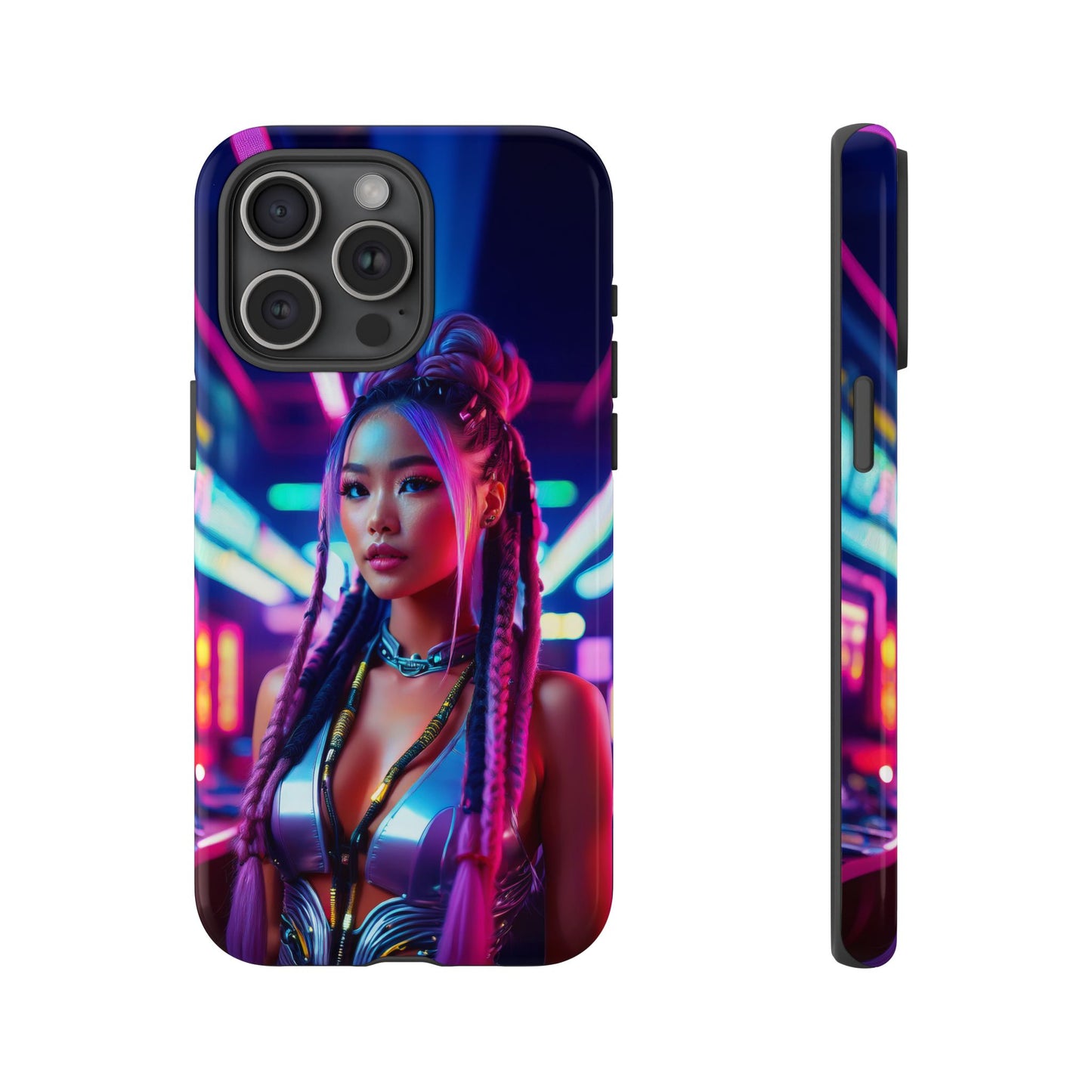 Futuristic Cyberpunk Female Cell Phone Case 008