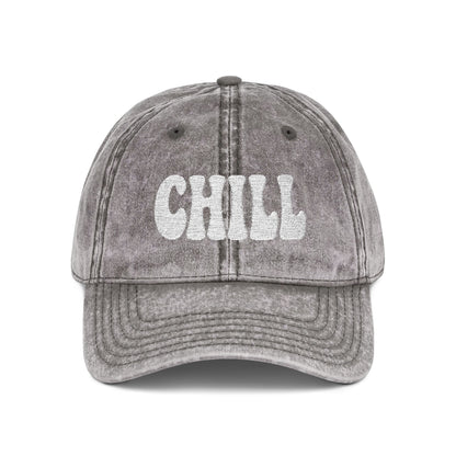 Chill Vintage Hat – Embroidered Relaxed Script Hat for Easygoing Vibes and Everyday Cool