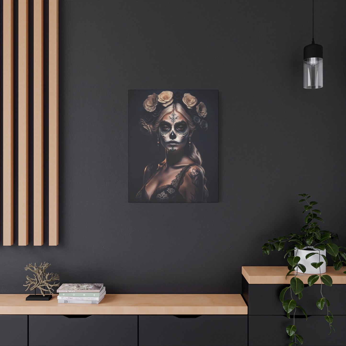 Dia de los Muertos Canvas Art | Day of the Dead - Stretched Matte Wall Decor 007