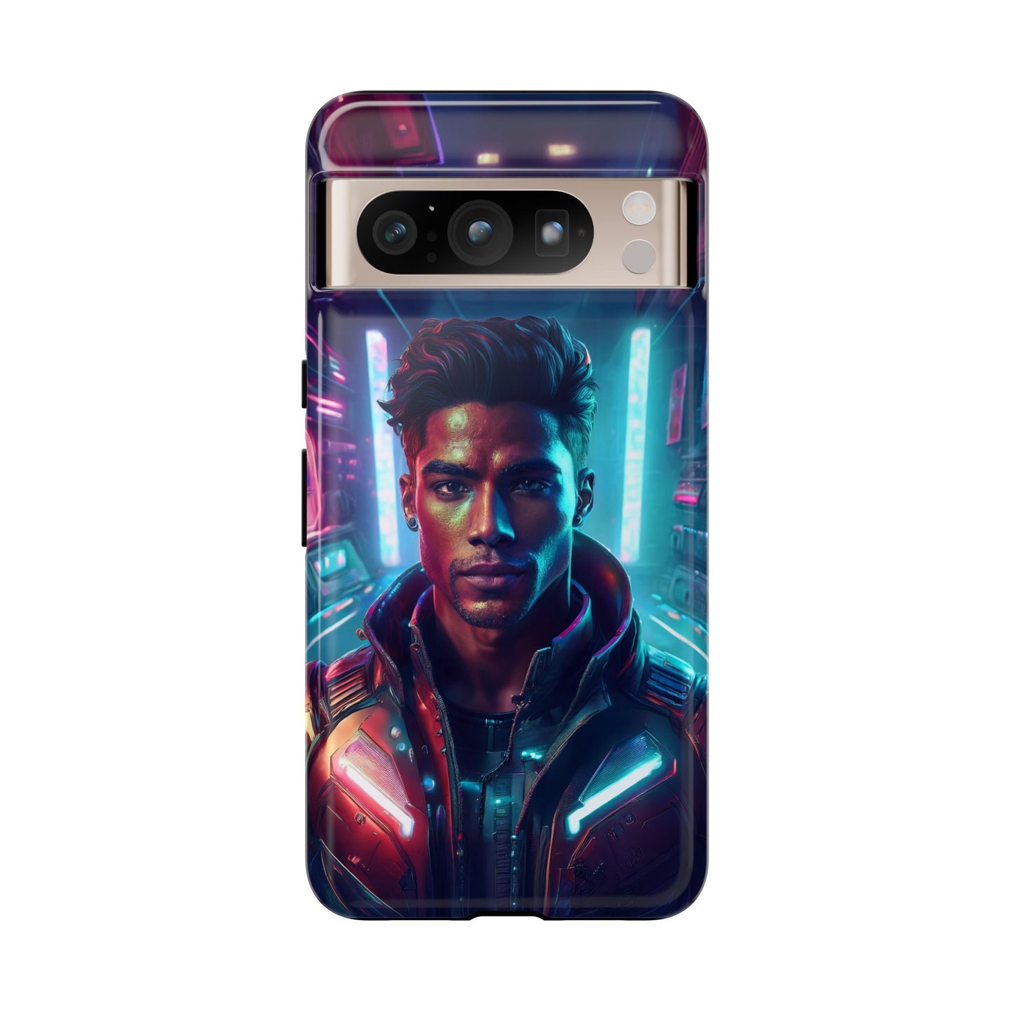 Futuristic Cyberpunk Male Cell Phone Case 007