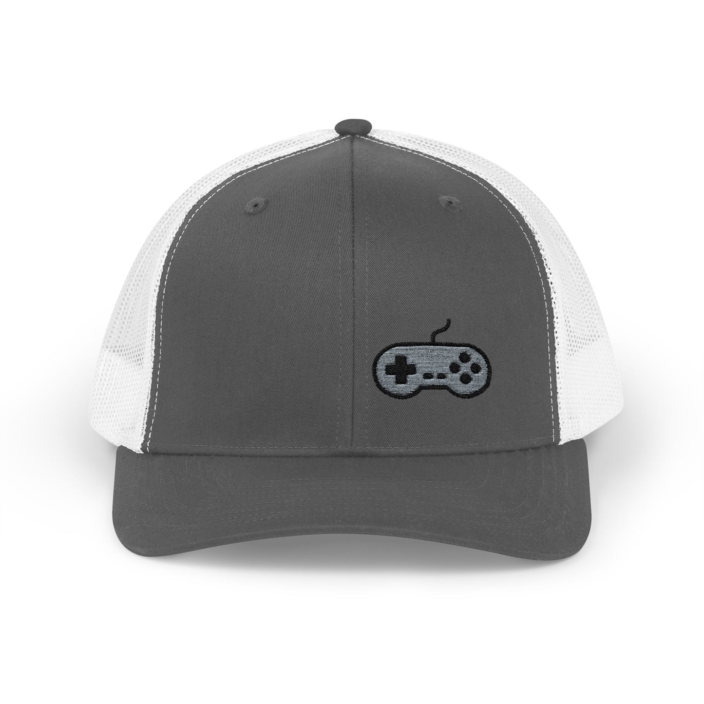 Retro Game Controller Trucker Hat – Embroidered Gamer Hat for Vintage Video Game Lovers and 90s Nostalgia