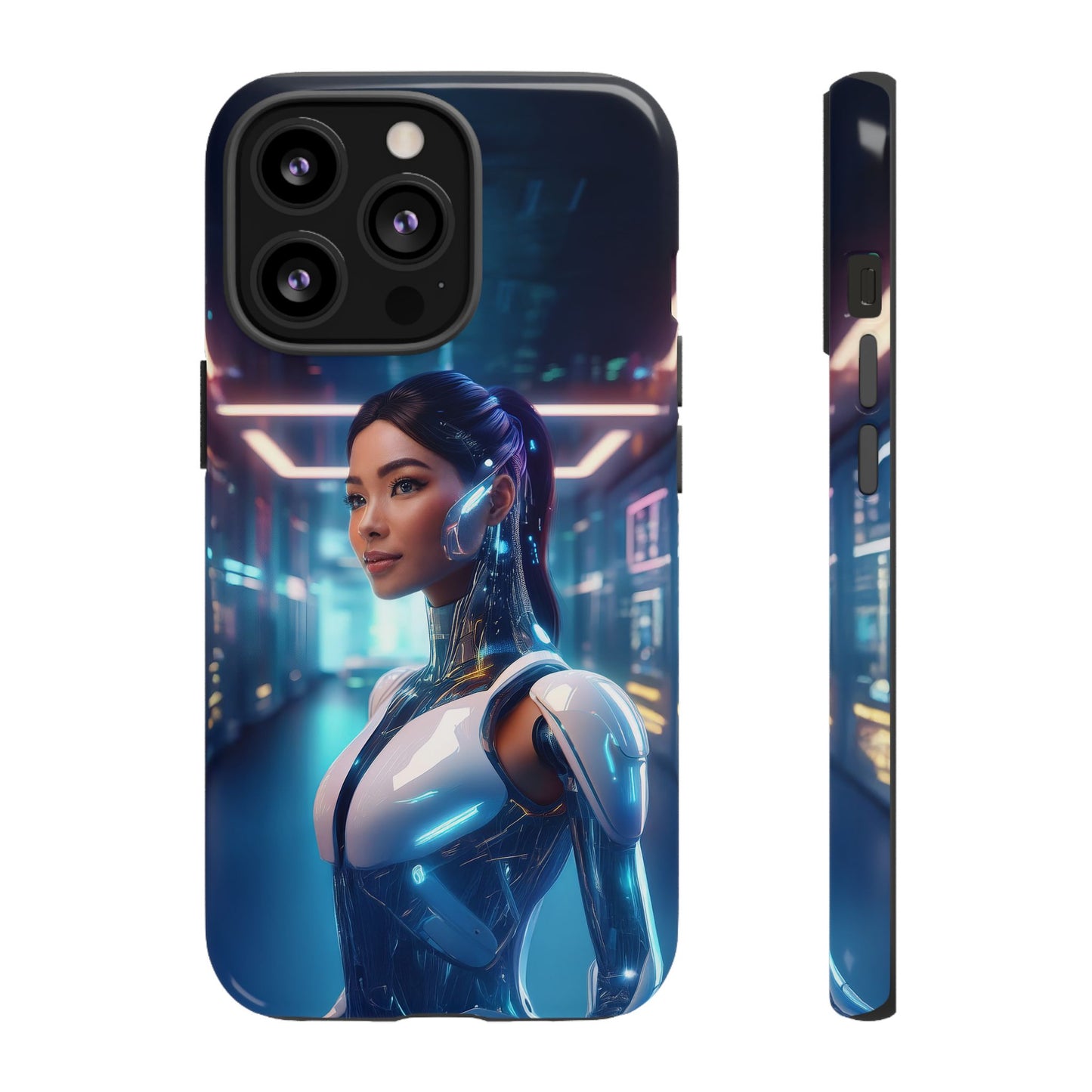 Futuristic Human Android Hybrid Cell Phone Case 005