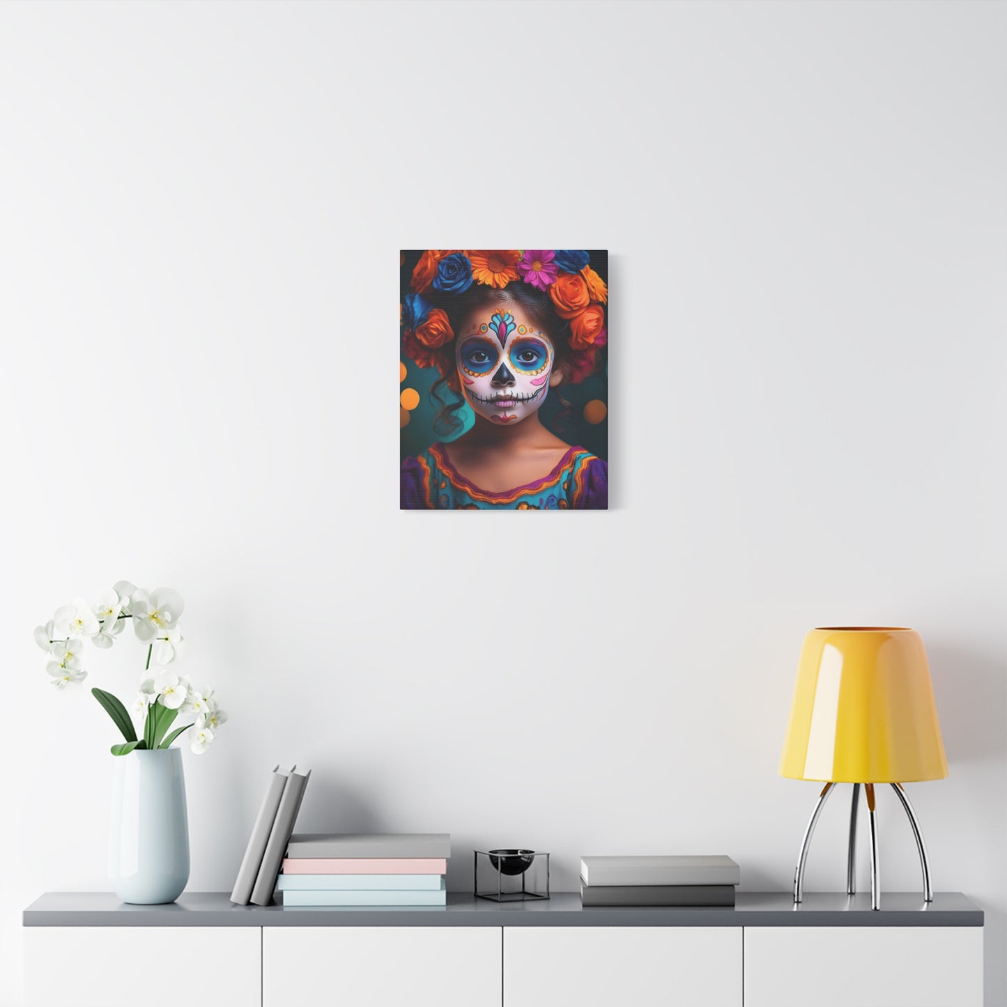 Dia de los Muertos Canvas Art | Day of the Dead - Stretched Matte Wall Decor 016