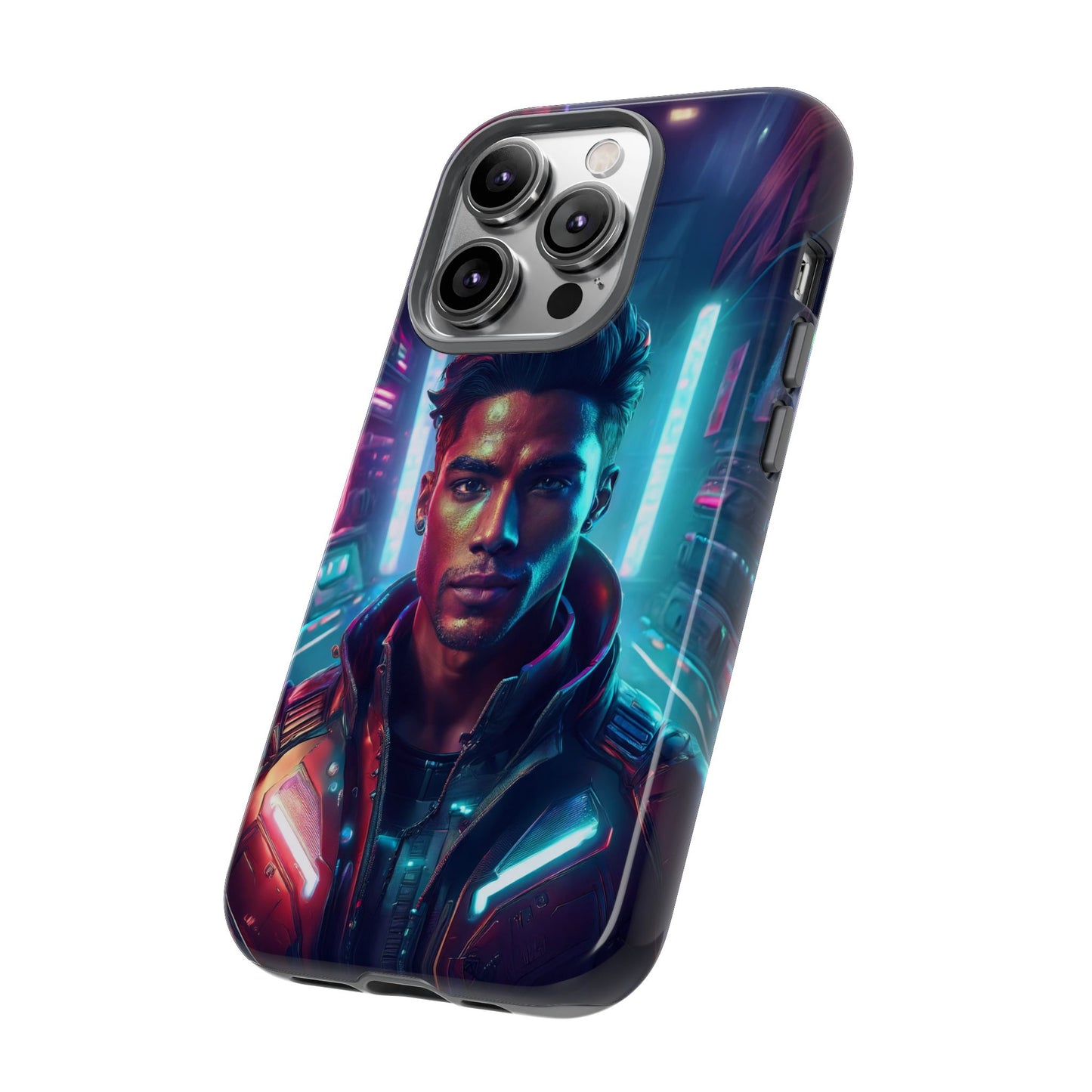 Futuristic Cyberpunk Male Cell Phone Case 007