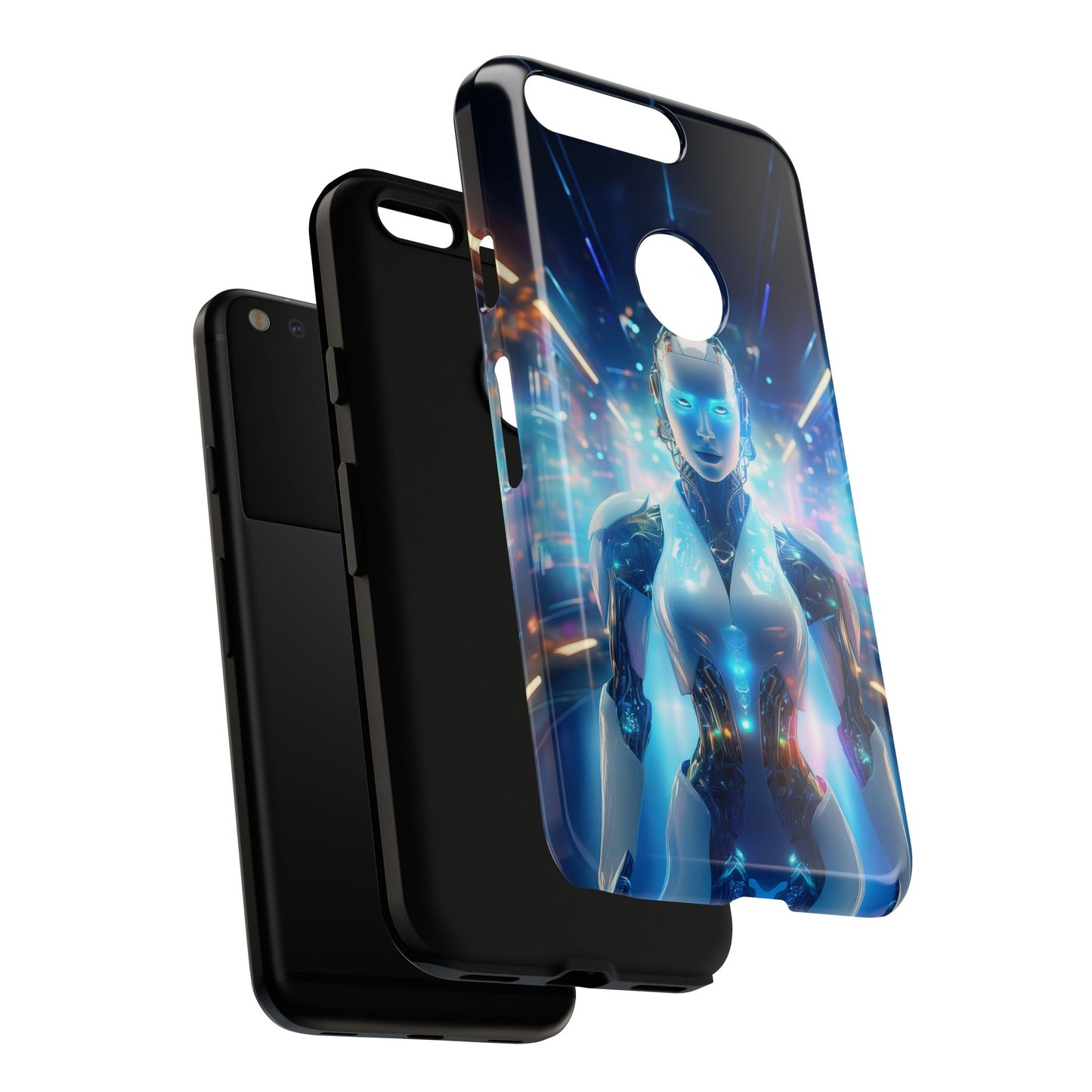 Futuristic Human Android Hybrid Cell Phone Case 012