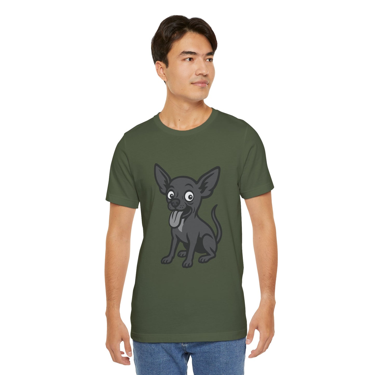 Crazy Chihuahua Graphic Tee Dark Theme – Funny Hyper Dog Vector Design for Bold Personalities