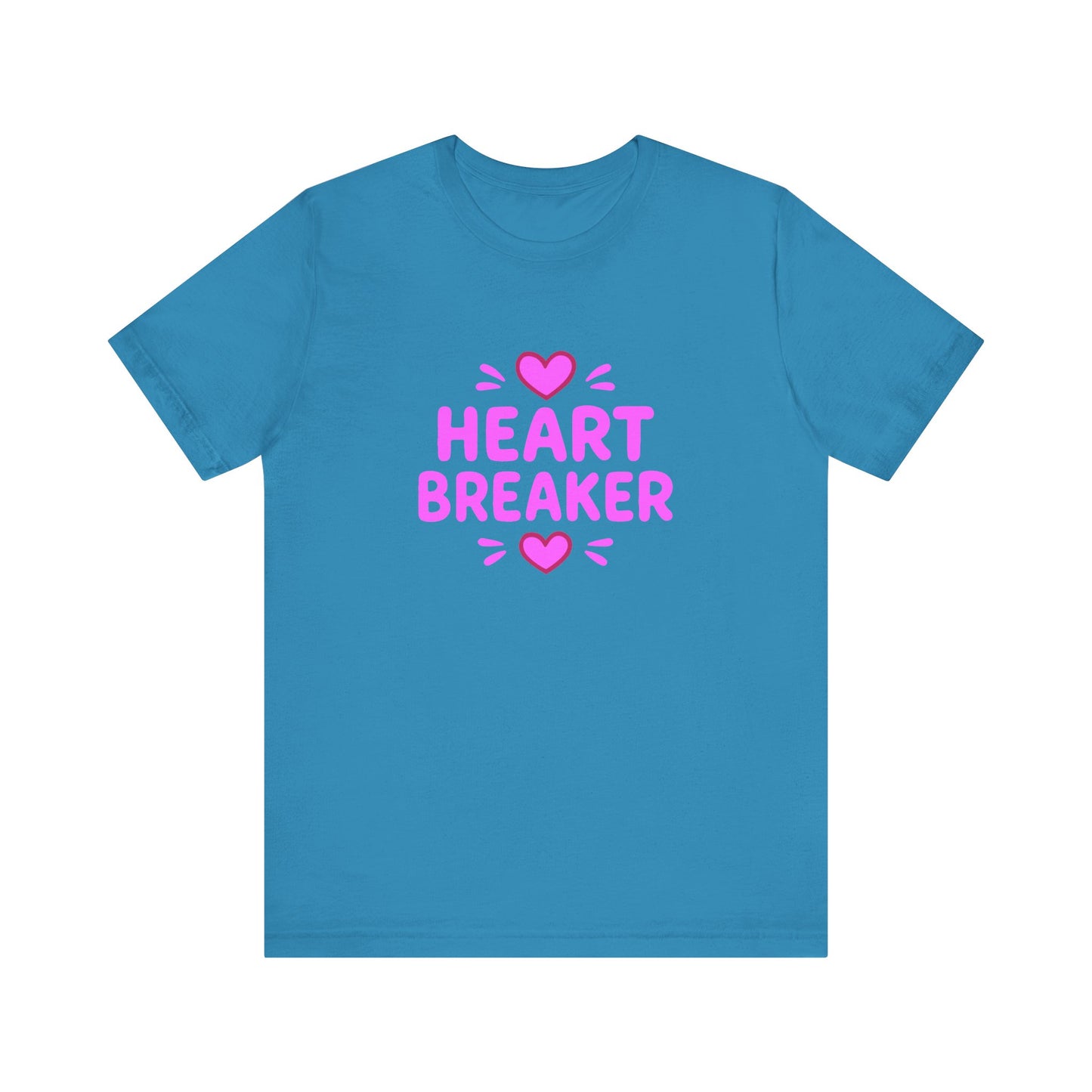 Colorful Design Heartbreaker Shirt – Cute Bubble Letter Tee with a Sarcastic Twist for Sweet but Savage Individuals. Unisex Jersey Short Sleeve Tee