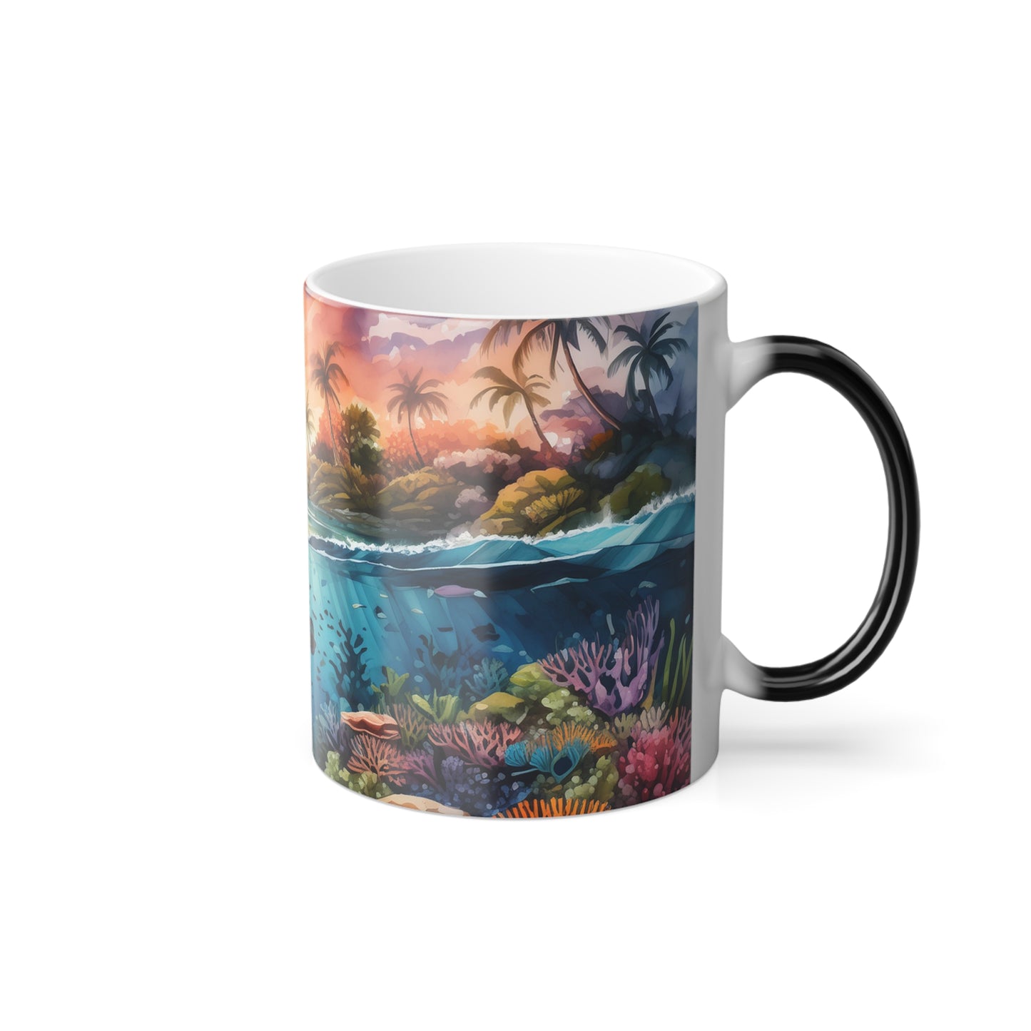 Above and Below Color Morphing Mug, 11oz