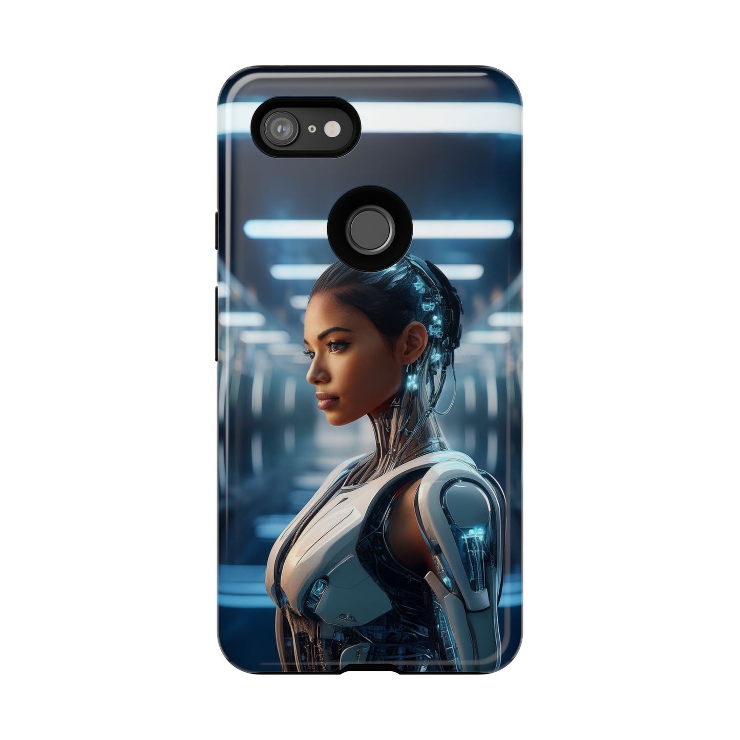 Futuristic Human Android Hybrid Cell Phone Case 002