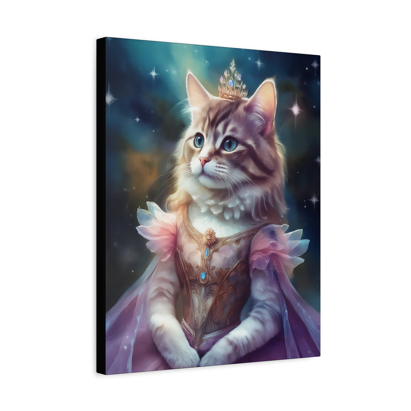 Meowgical Fairy Purrincess Canvas Art | Stretched Matte Wall Decor 005