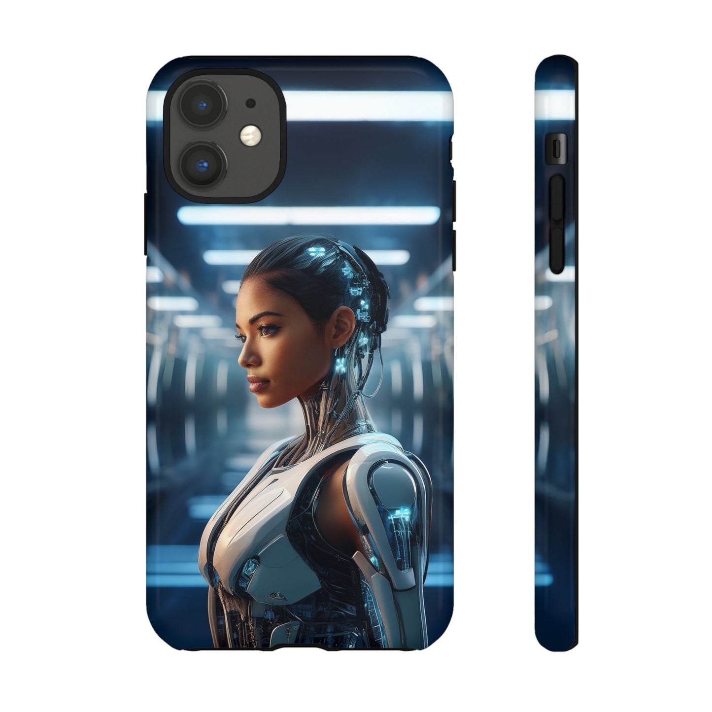 Futuristic Human Android Hybrid Cell Phone Case 002