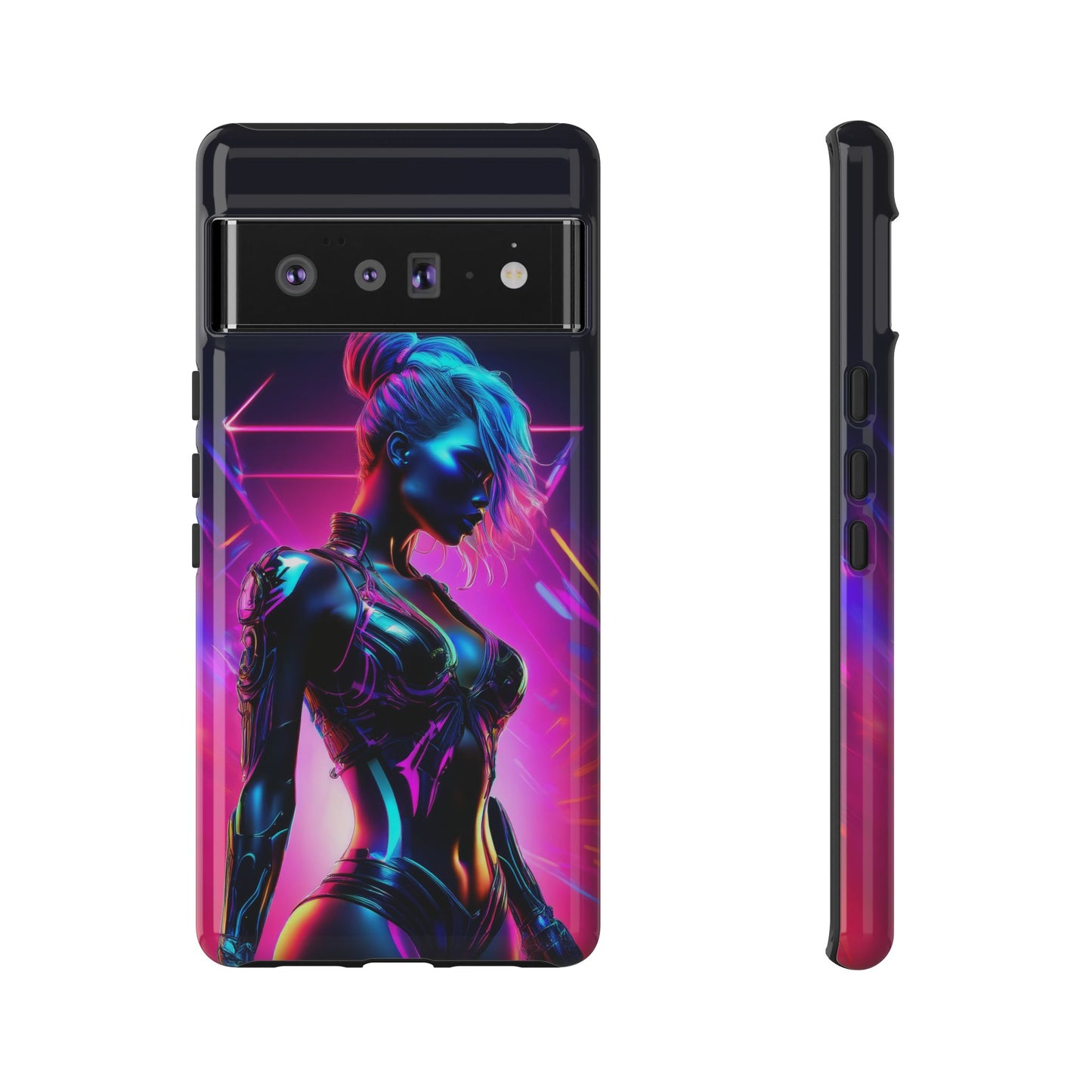 Futuristic Cyberpunk Female Cell Phone Case 017