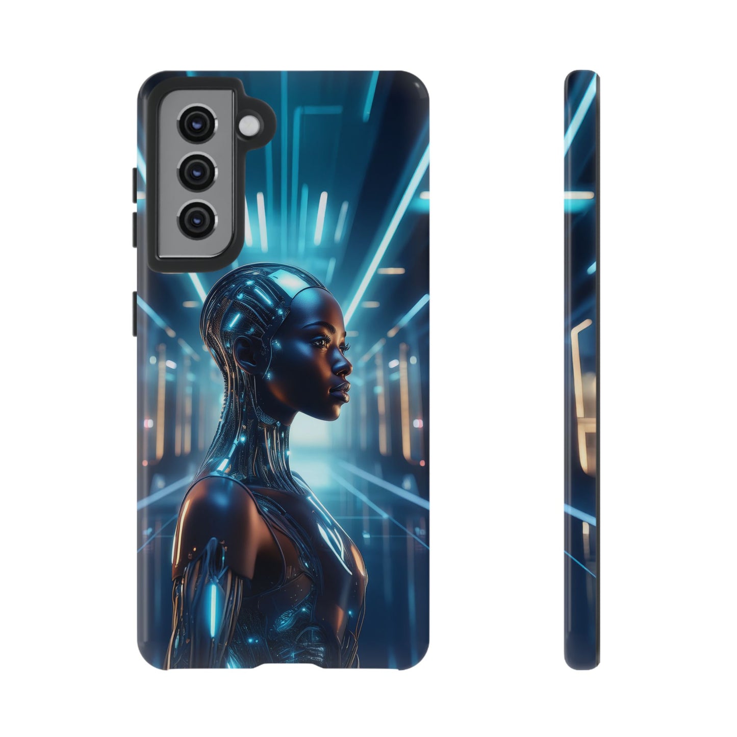 Futuristic Human Android Hybrid Cell Phone Case 003