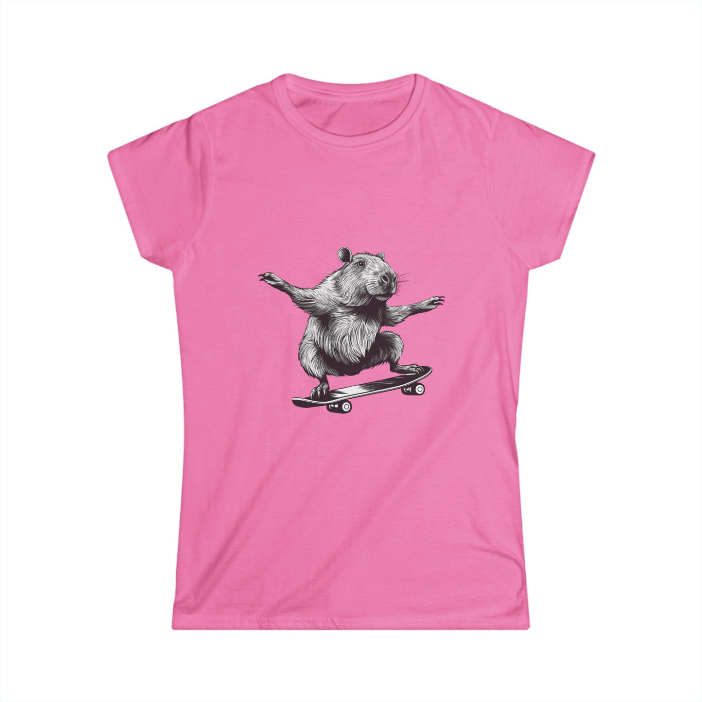 Capybara Shreddin! Women's Softstyle Tee