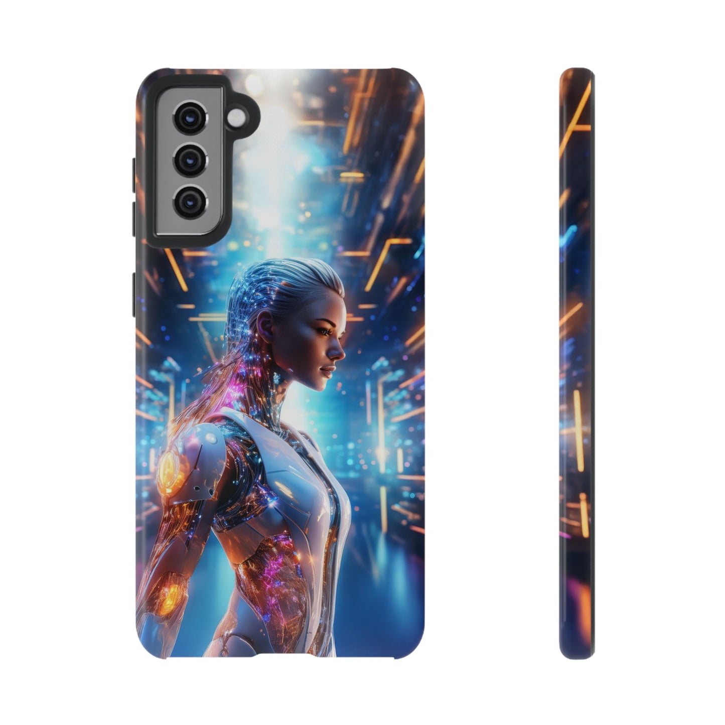 Futuristic Human Android Hybrid Cell Phone Case 008