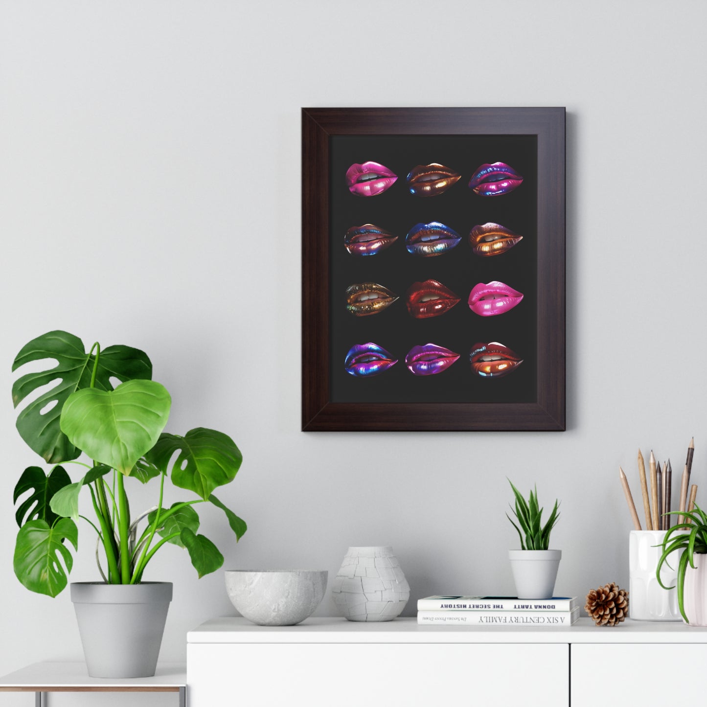 Glamorous Lips Vertical Poster | Stylish Wall Art