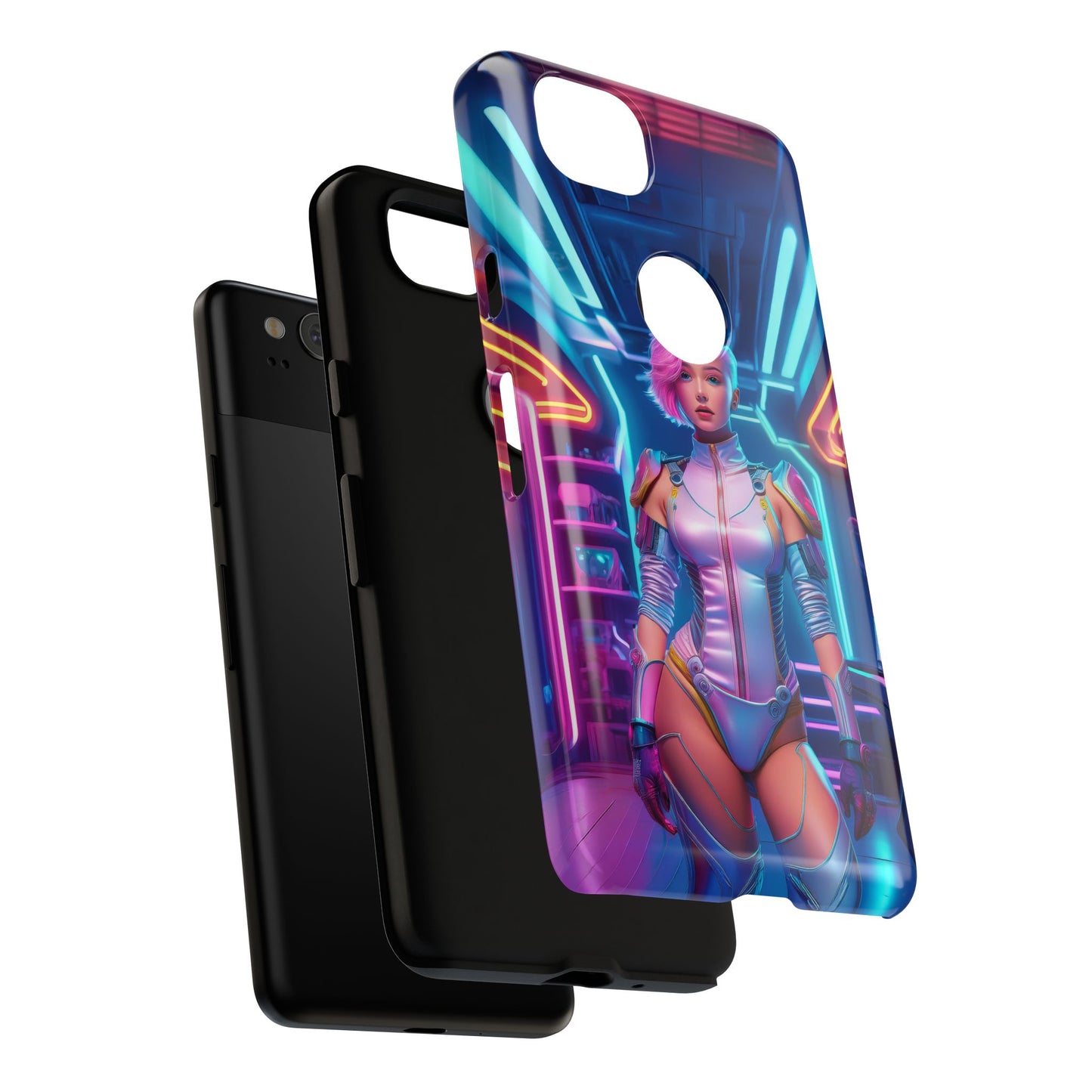 Futuristic Cyberpunk Female Cell Phone Case 002