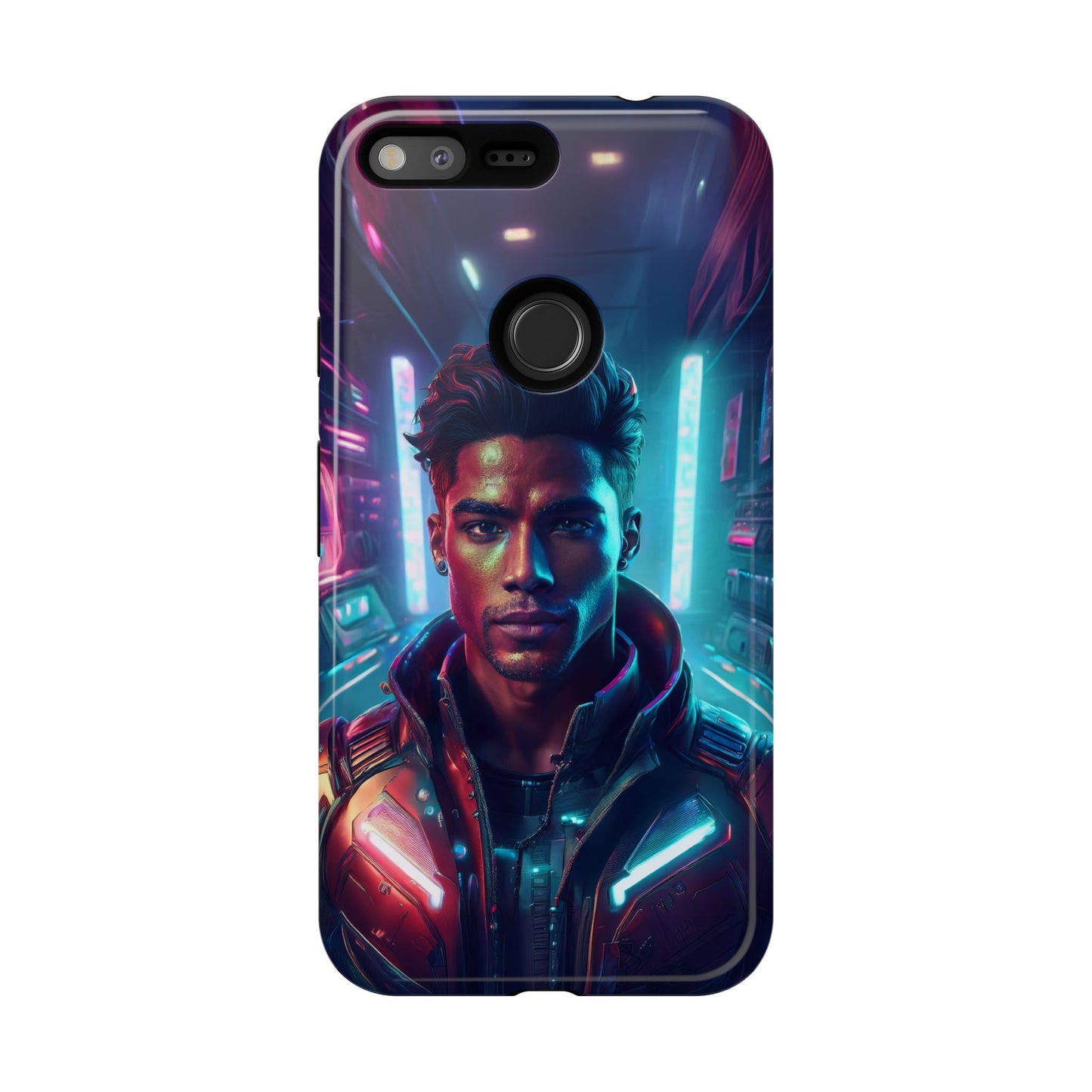 Futuristic Cyberpunk Male Cell Phone Case 007