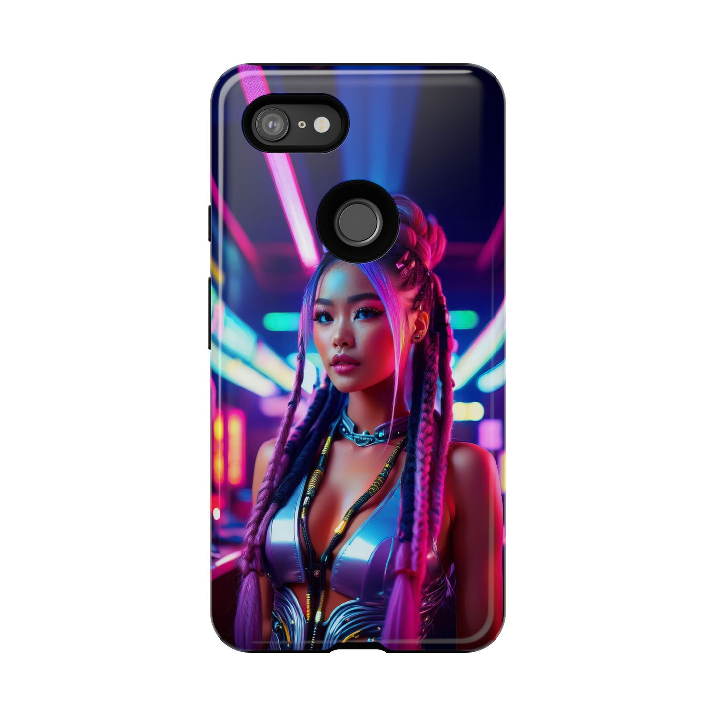 Futuristic Cyberpunk Female Cell Phone Case 008