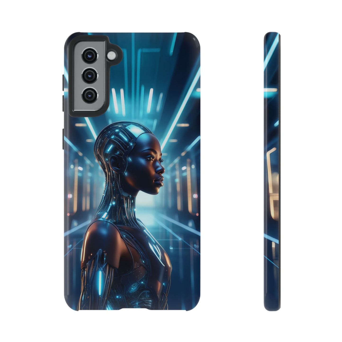 Futuristic Human Android Hybrid Cell Phone Case 003