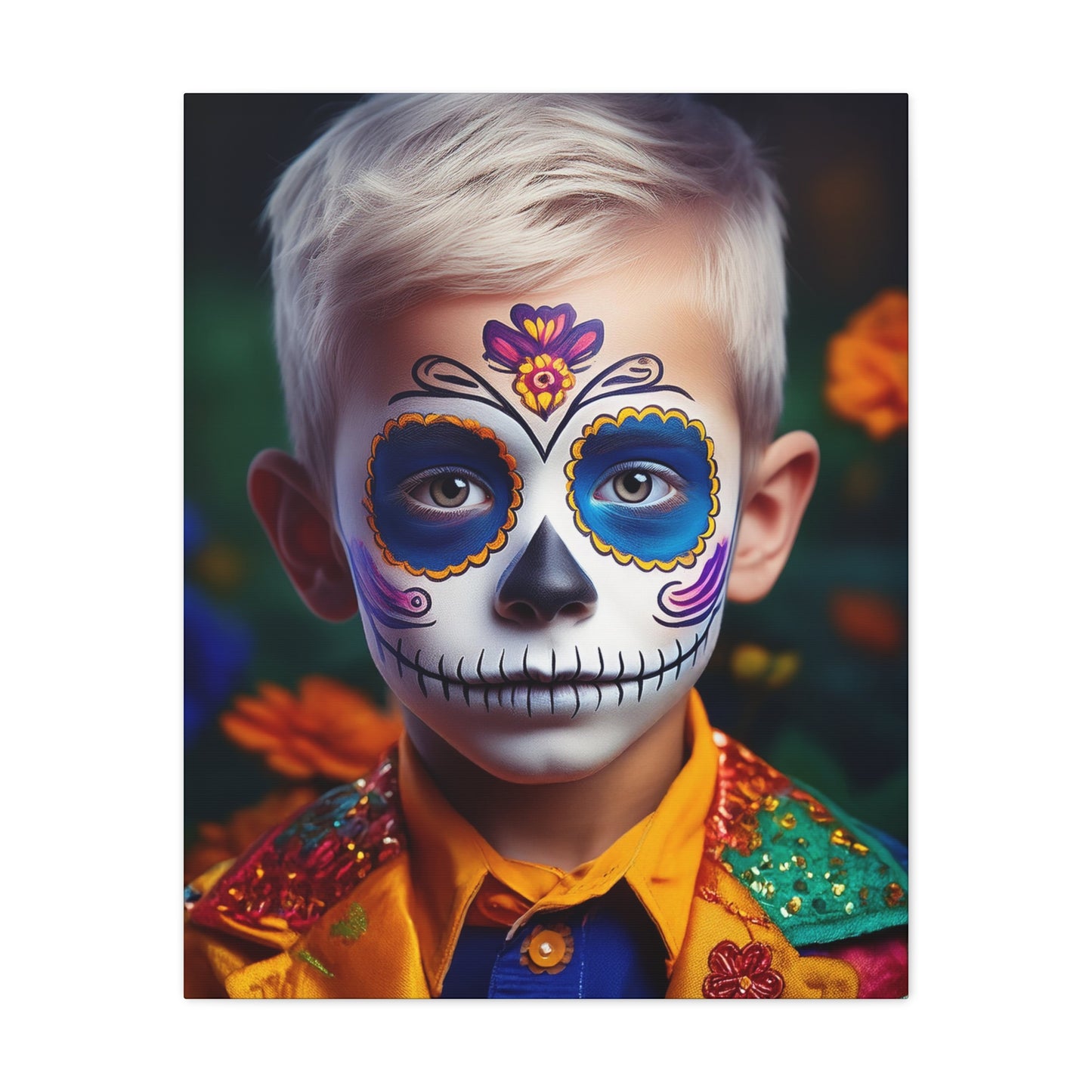 Dia de los Muertos Canvas Art | Day of the Dead - Stretched Matte Wall Decor 015