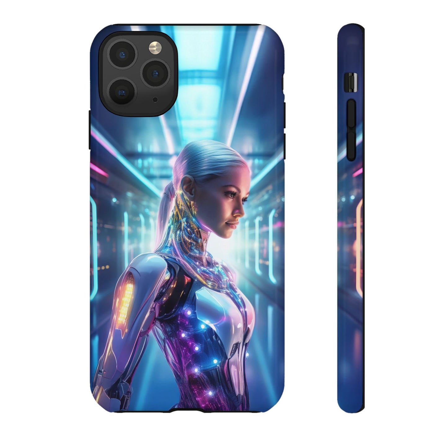 Futuristic Human Android Hybrid Cell Phone Case 015