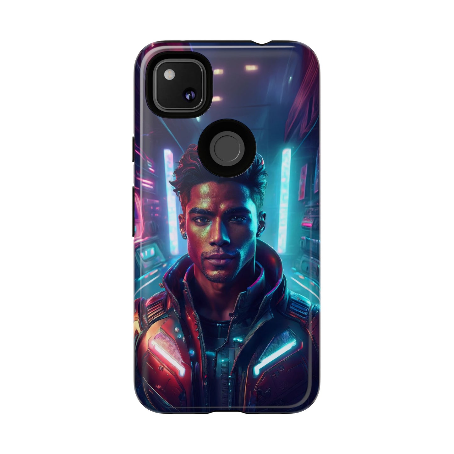 Futuristic Cyberpunk Male Cell Phone Case 007