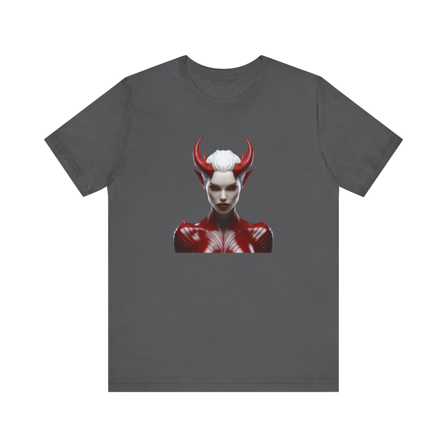 Fierce Devil Woman Halloween Shirt – Seductive Demon Graphic Tee for Bold Halloween Style