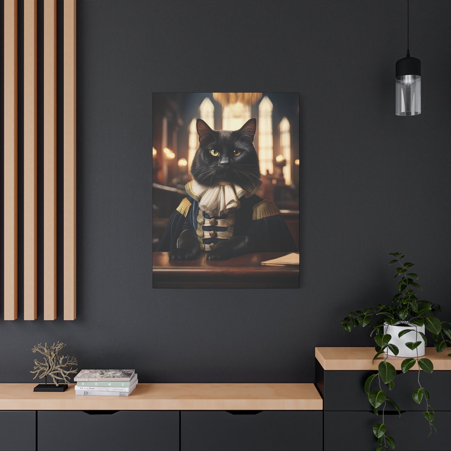 Judge Whiskers Canvas Art | Stretched Matte Wall Decor