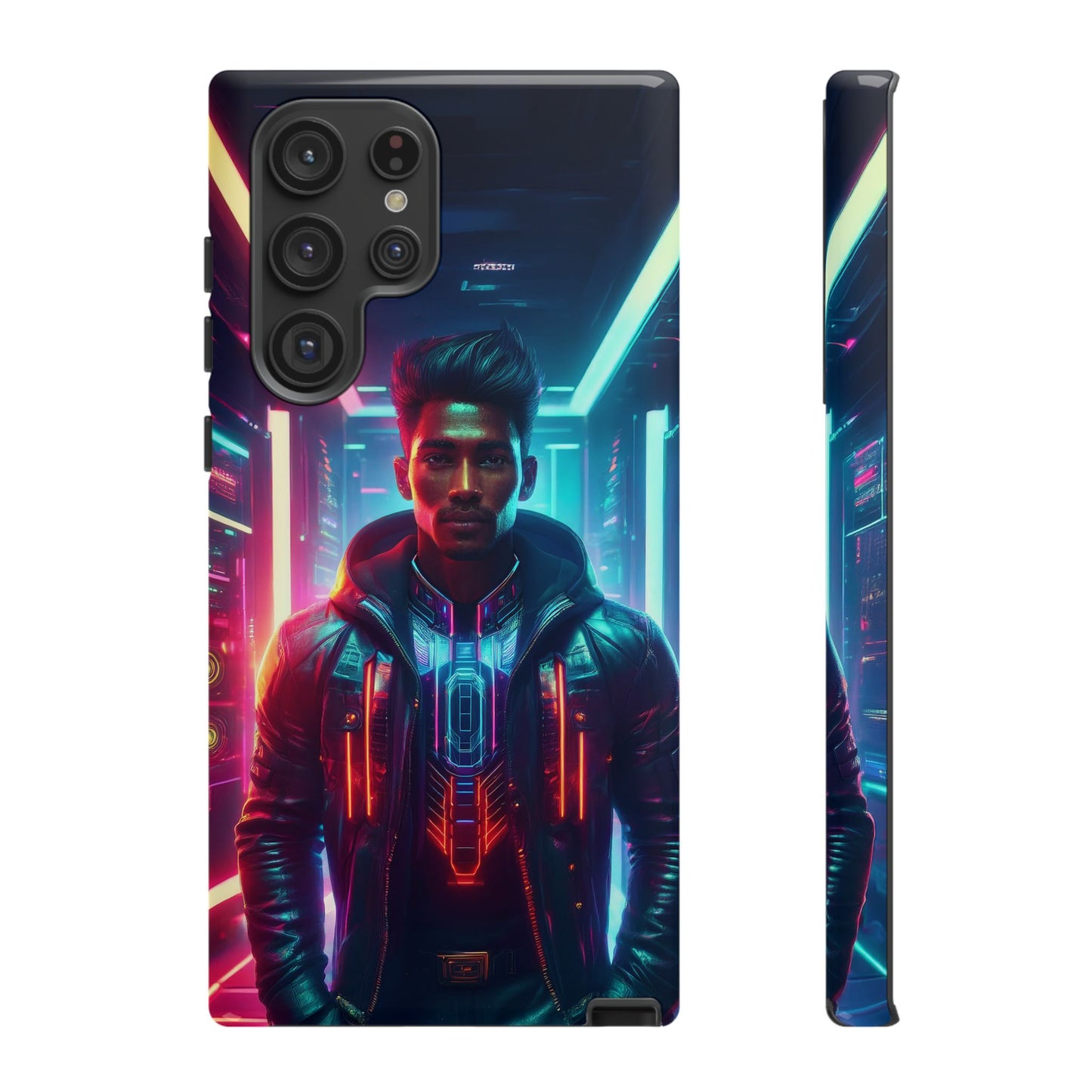 Futuristic Cyberpunk Male Cell Phone Case 001