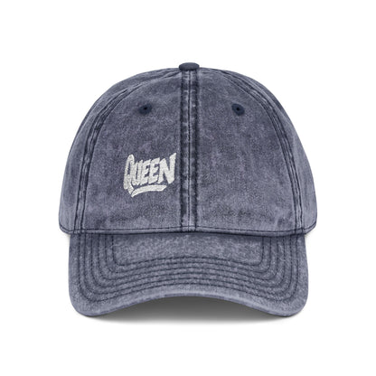 Queen Vintage Hat – Embroidered Crown Hat for Confident Royalty Energy