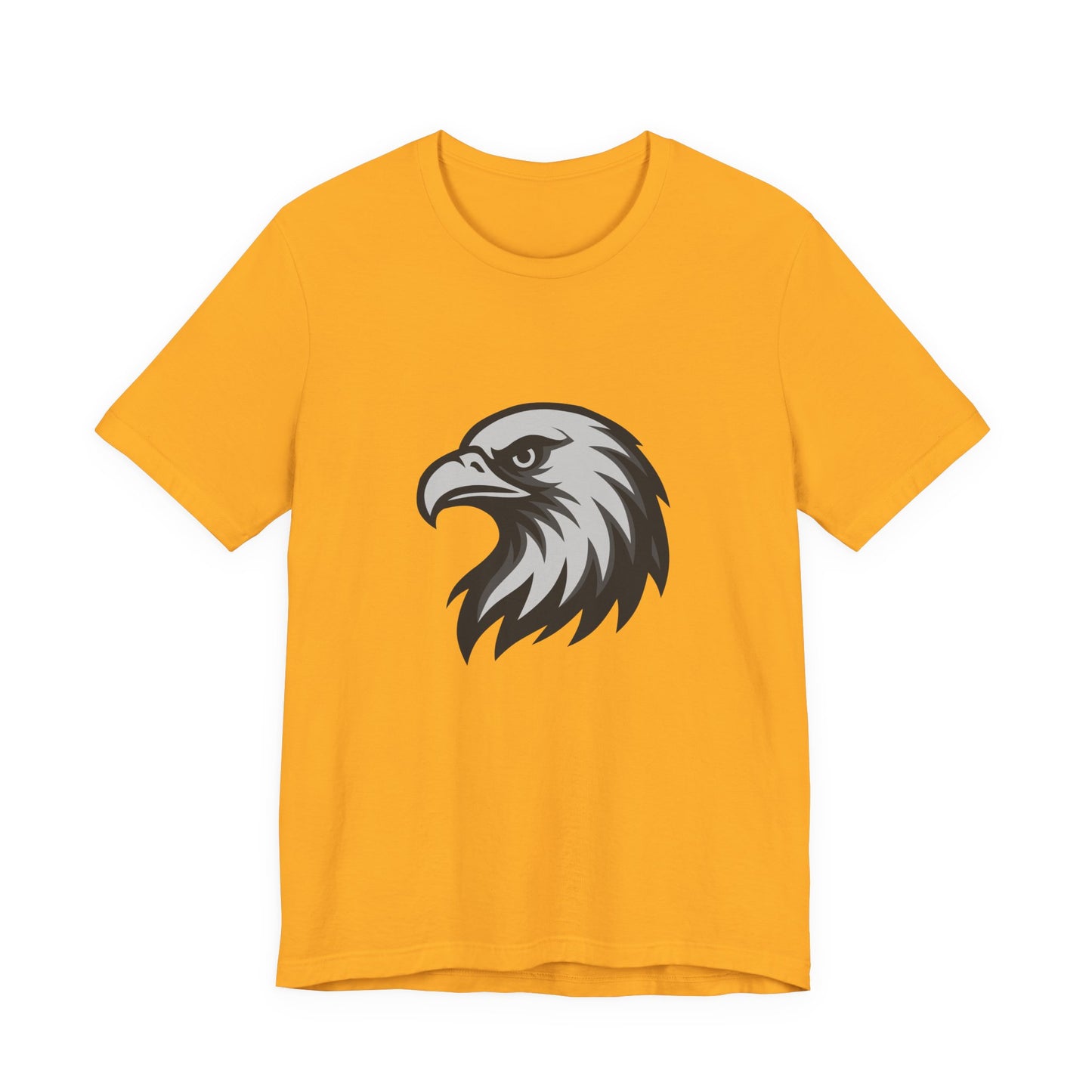 Eagle Head Graphic T-Shirt – Bold Dark Theme Grayscale Bird of Prey Design on Black Tee with Fierce Detail and Modern Ghost Effect. Unisex Jersey Short Sleeve Tee