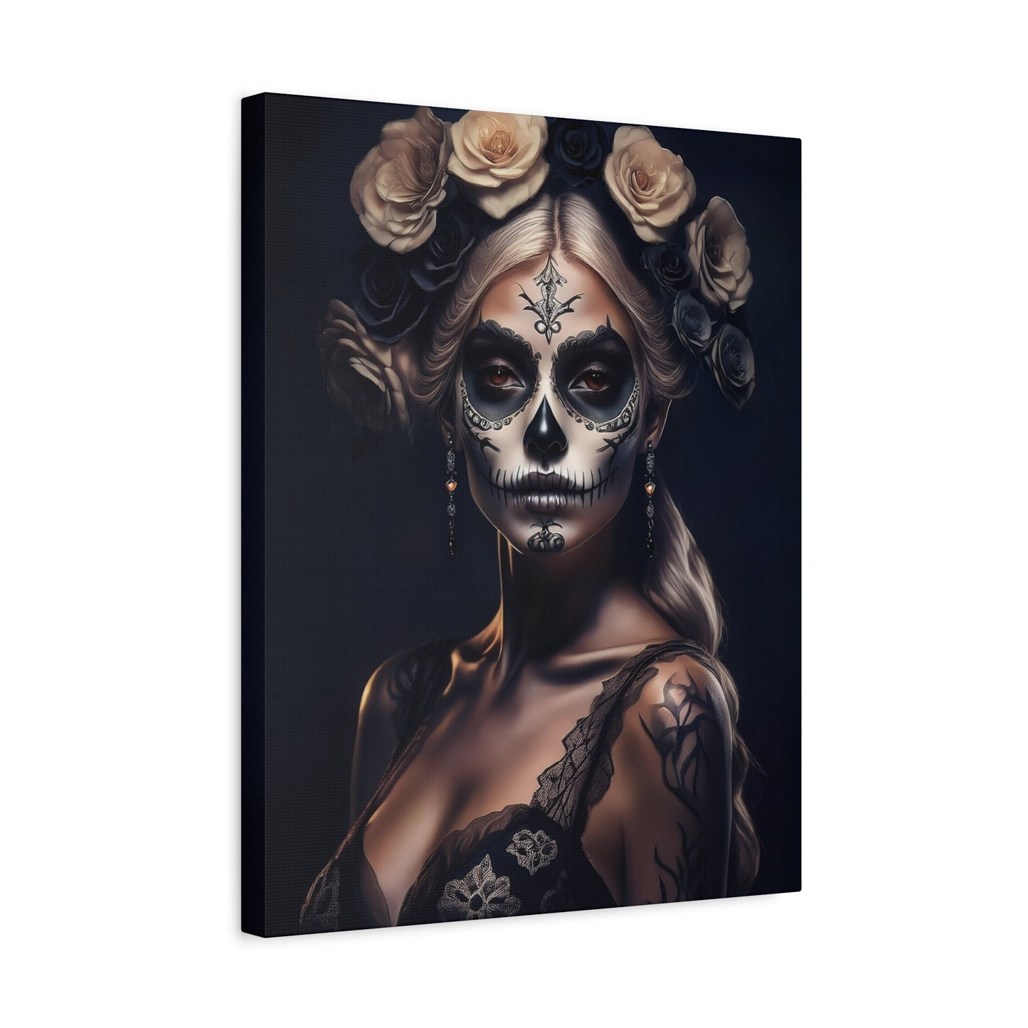 Dia de los Muertos Canvas Art | Day of the Dead - Stretched Matte Wall Decor 007